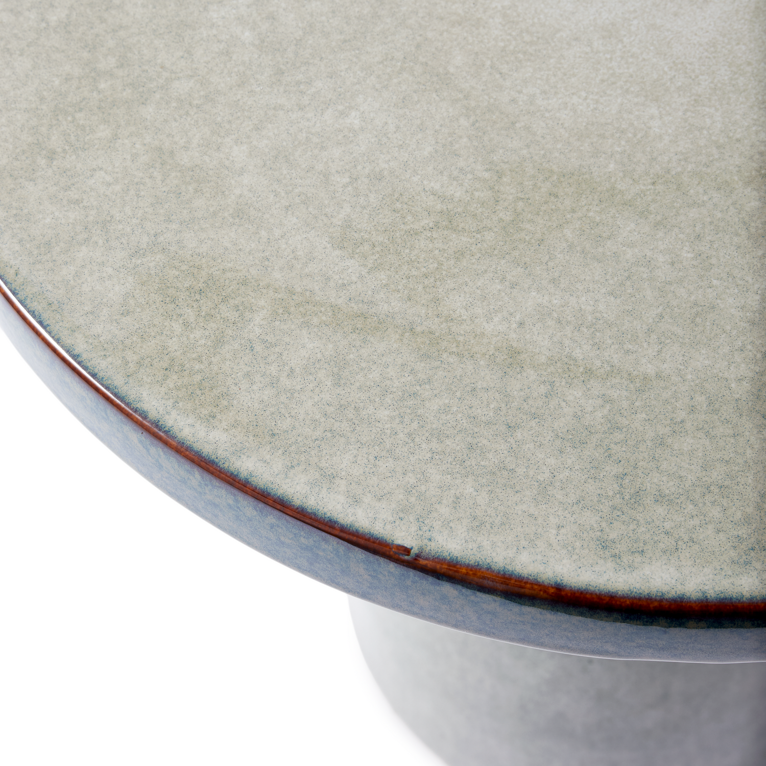 Keramik-Beistelltisch in grauer reaktiver Glasur von Pols Potten