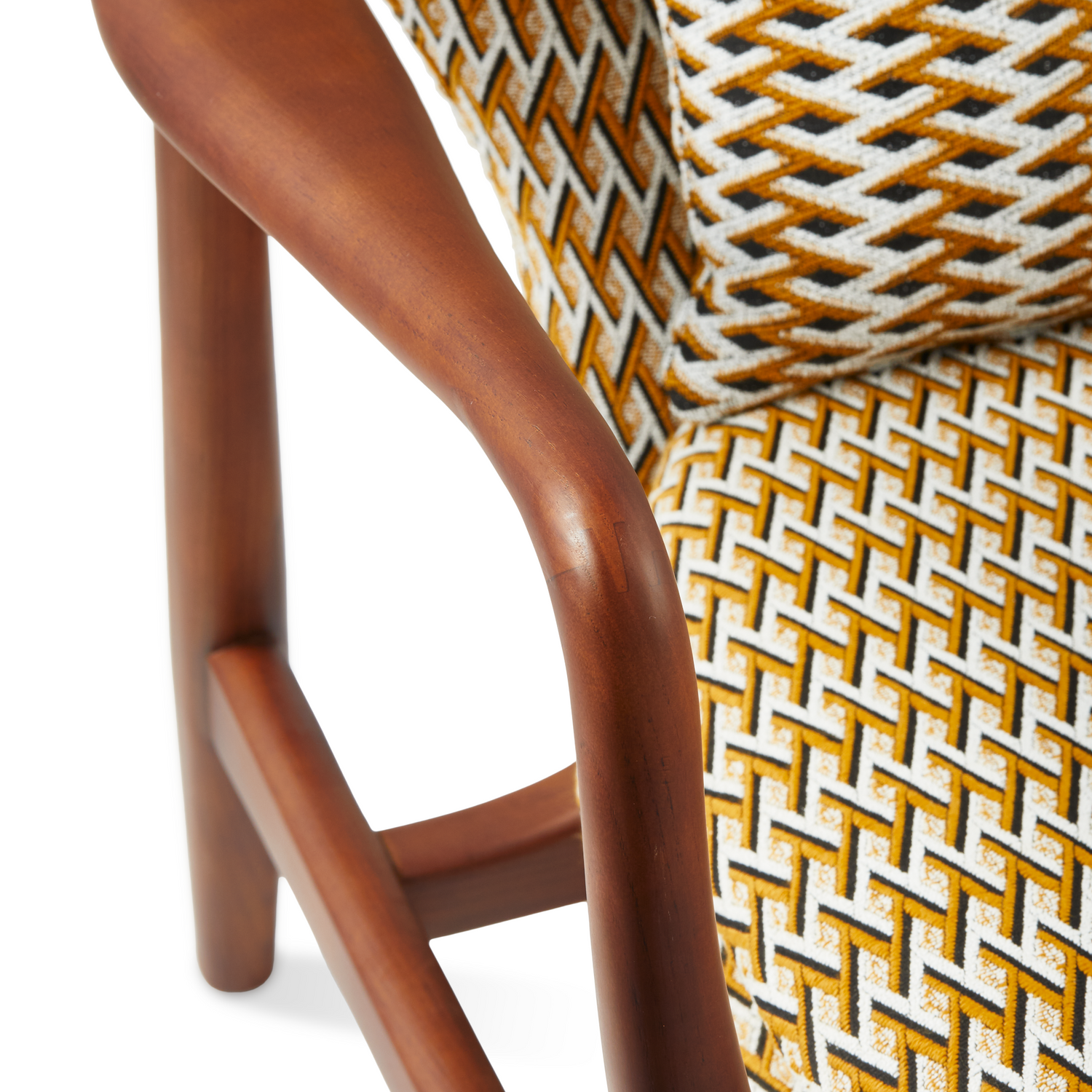 Polspotten Lounge Chair mit markantem grafischen Stoffmuster