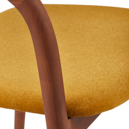 Soft Henry Chair von Polspotten in Gelb mit Holzgestell