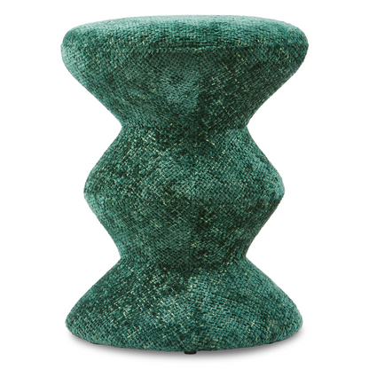 Soft Zig Zag Stool in Greenish mit texturierter Polsterung