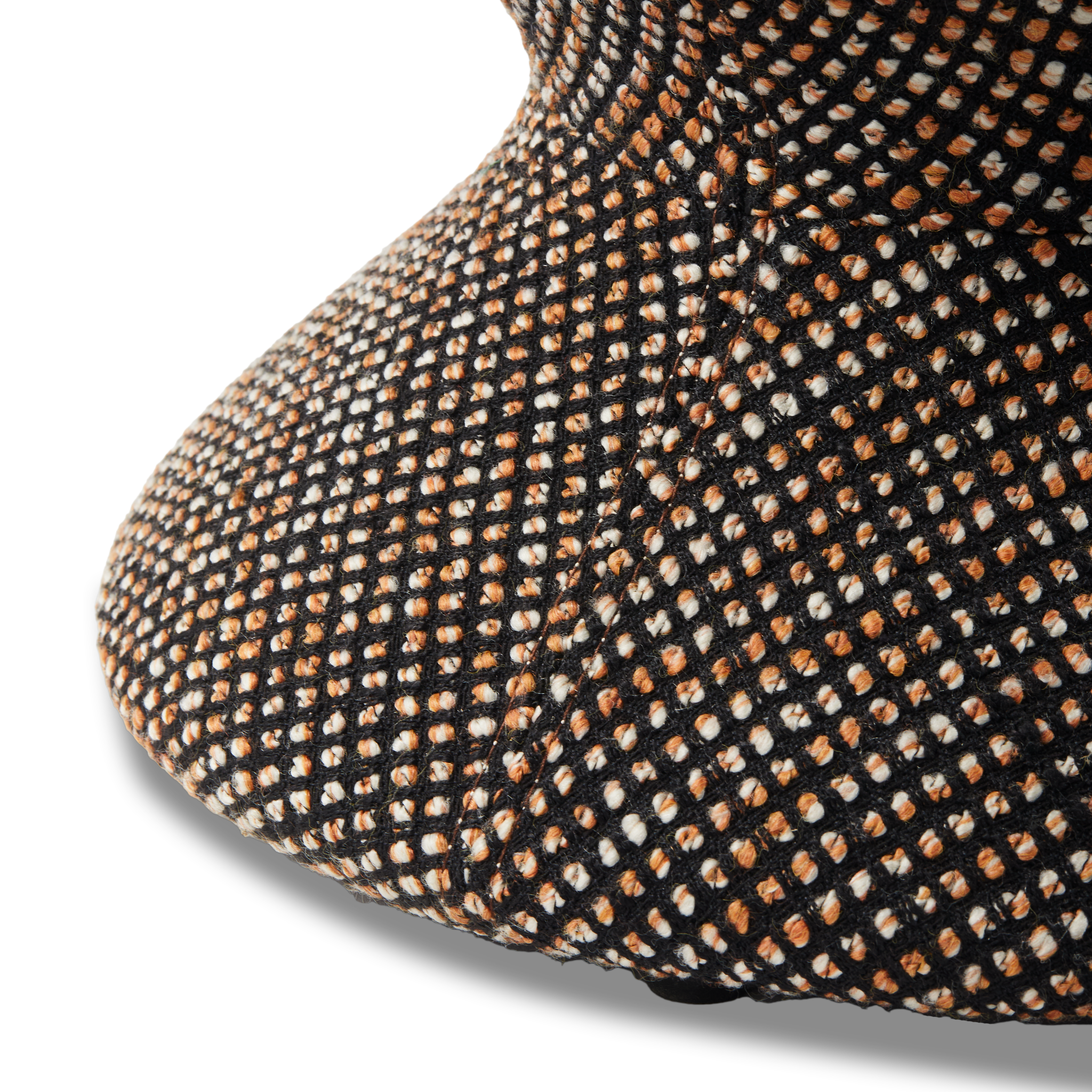 Pols Potten Soft Zig Zag Stool in Speckled Brown