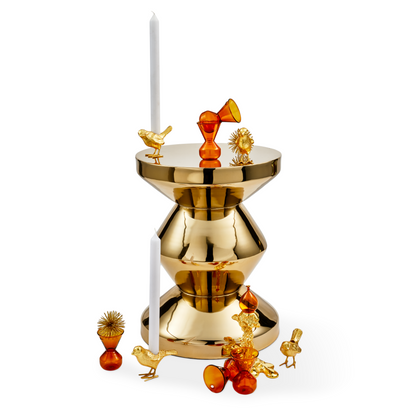 Design-Beistelltisch Polspotten Zig Zag in metallischem Look