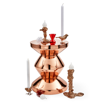 Polspotten Zig Zag Metal Beistelltisch mit Spiegelglanz