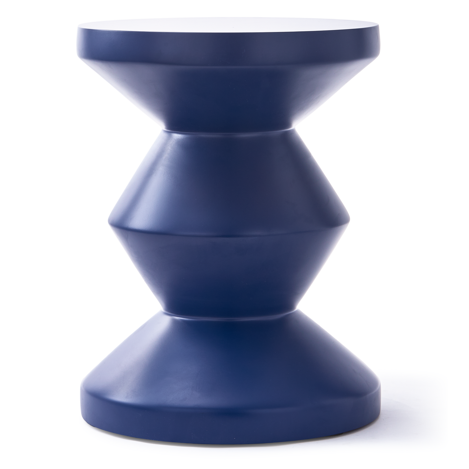 Skulpturaler Outdoor Hocker aus synthetischem Material in Dunkelblau