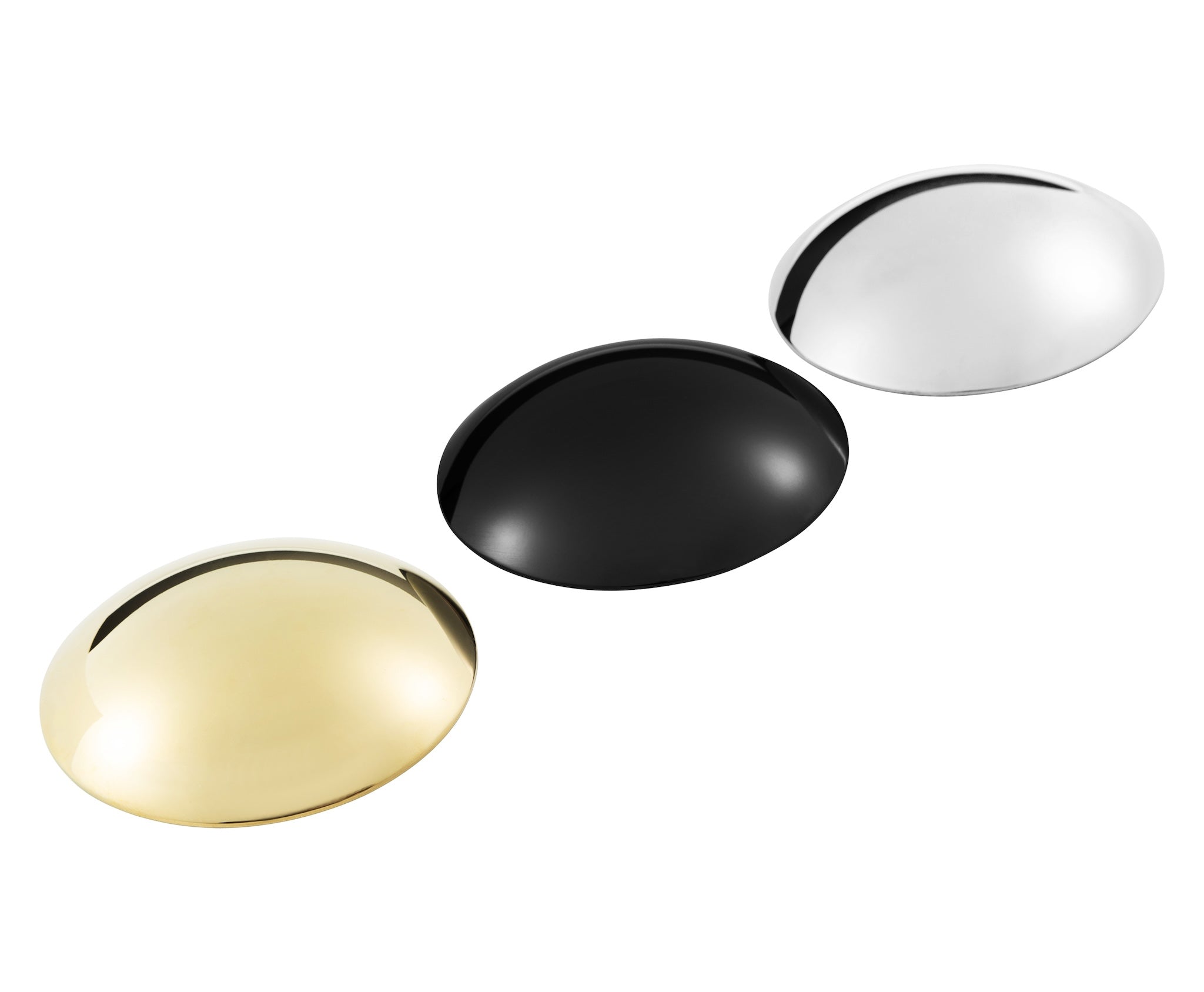 austauschbare Metallabdeckung in Gold, Silber oder Schwarz für Wandleuchte Press Mini Surface Light von Tom Dixon