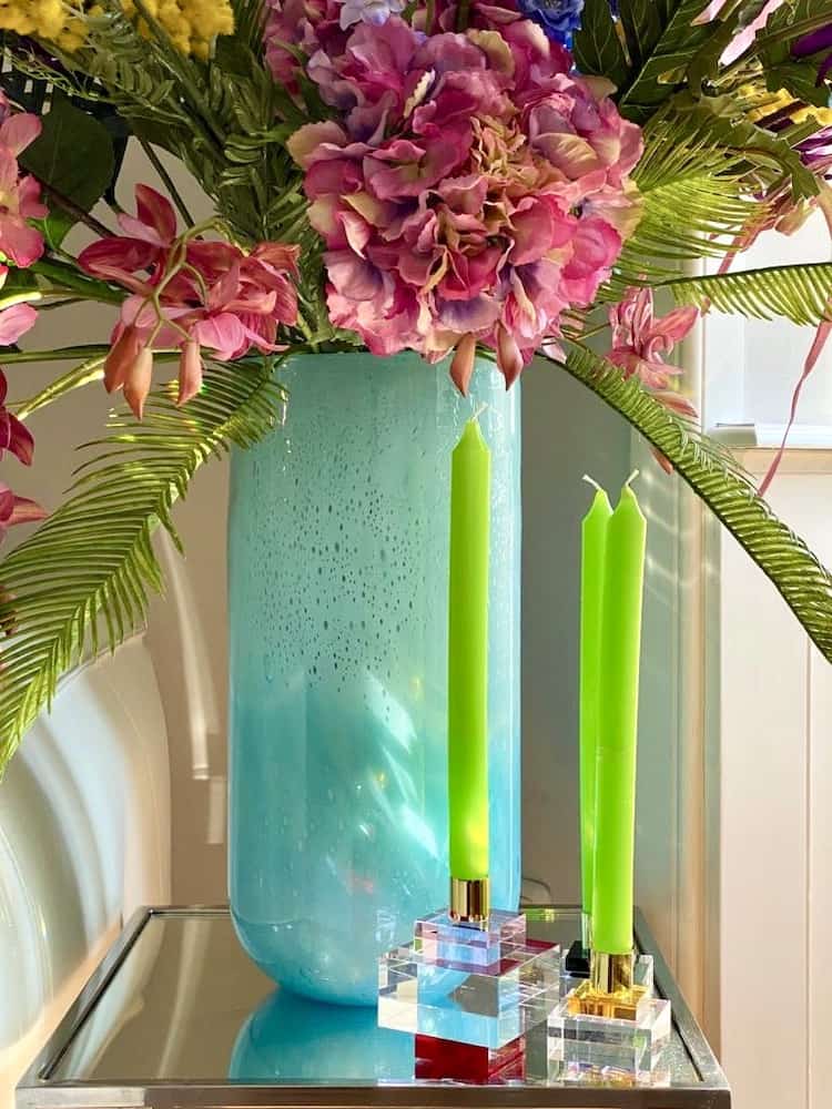 Vase LINEN aqua