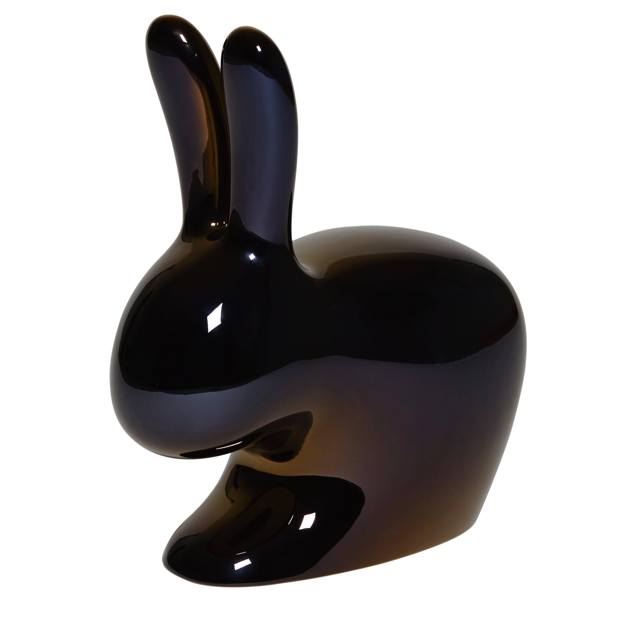 Stuhl Rabbit Chair Metal Finish in Black Pearl