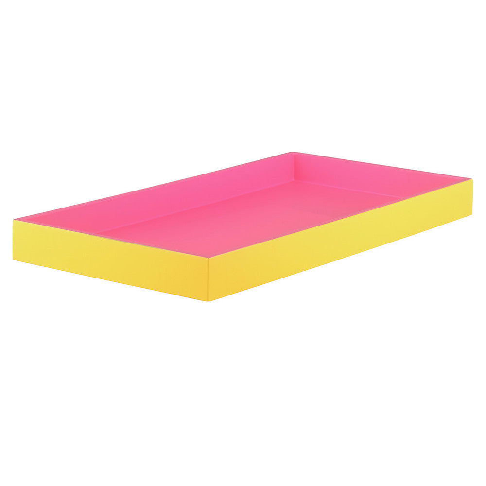 Tablett SPA Shiny Gelb/matt Pink 40,4x21x3,5 cm
