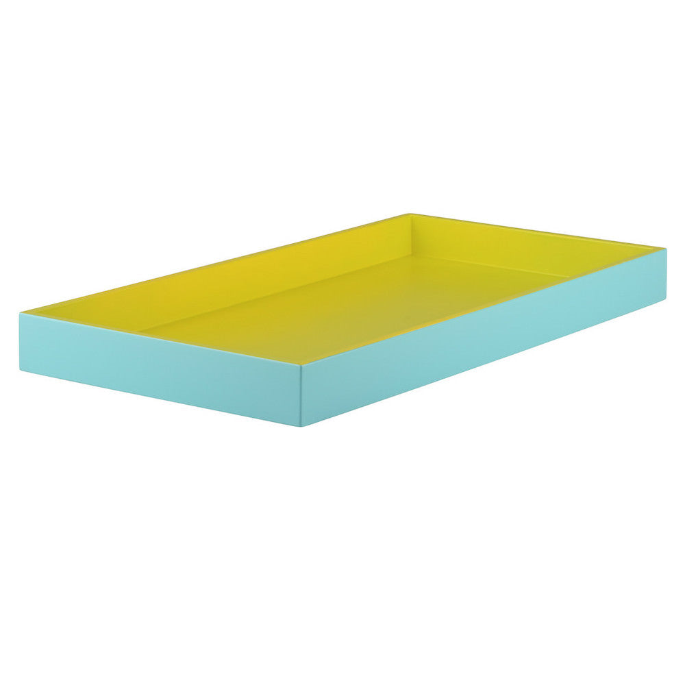 Tablett SPA Shiny Türkis/matt Gelb 40,4x21x3,5 cm