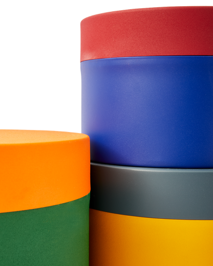 Round Metal Caps and Jars – Aufbewahrungsdosen Set aus Metall in Multicolor (3er-Set)