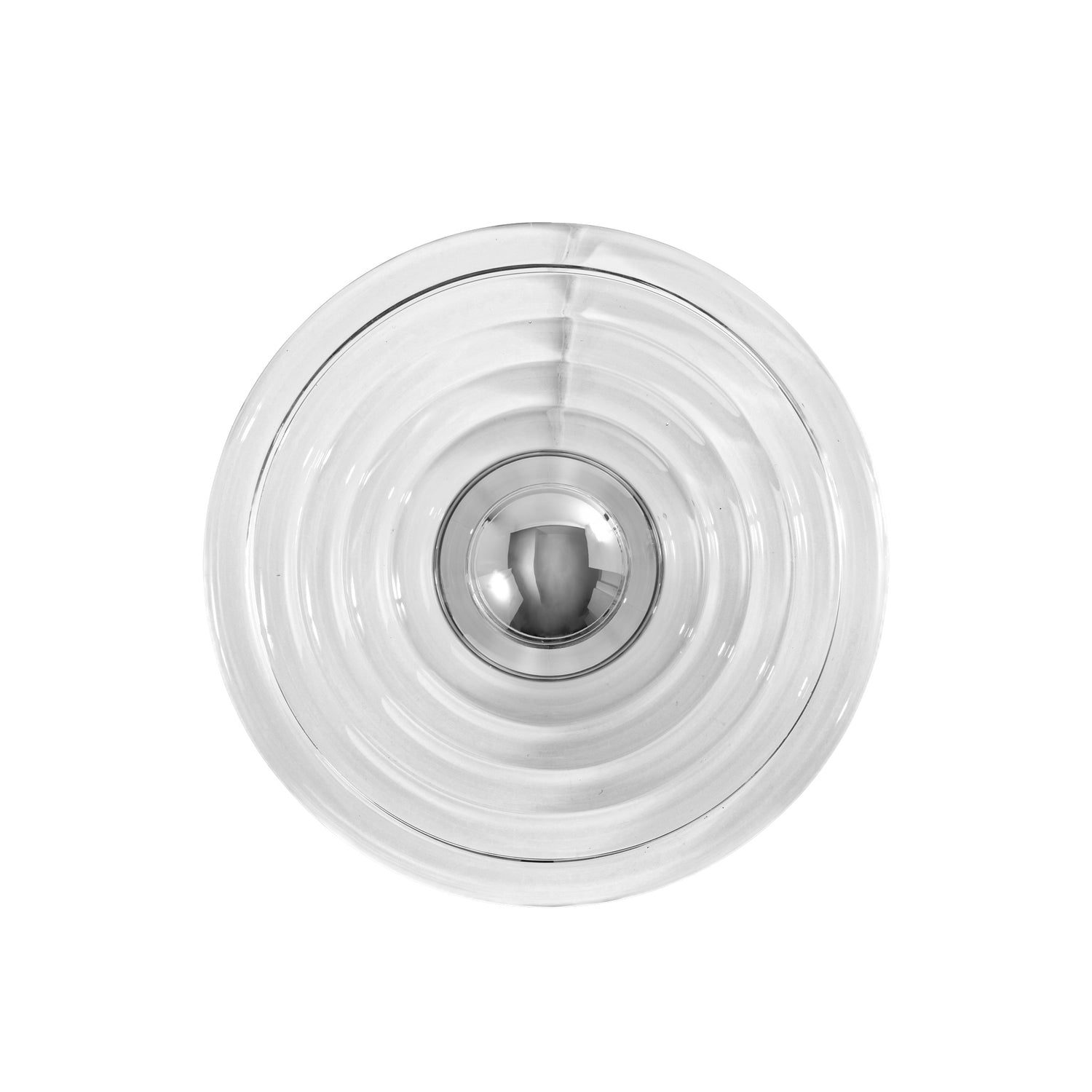 Skulpturale Wand- und Deckenleuchte aus gepresstem Glas mit silberner  Kappe - Surface Large Tom Dixon