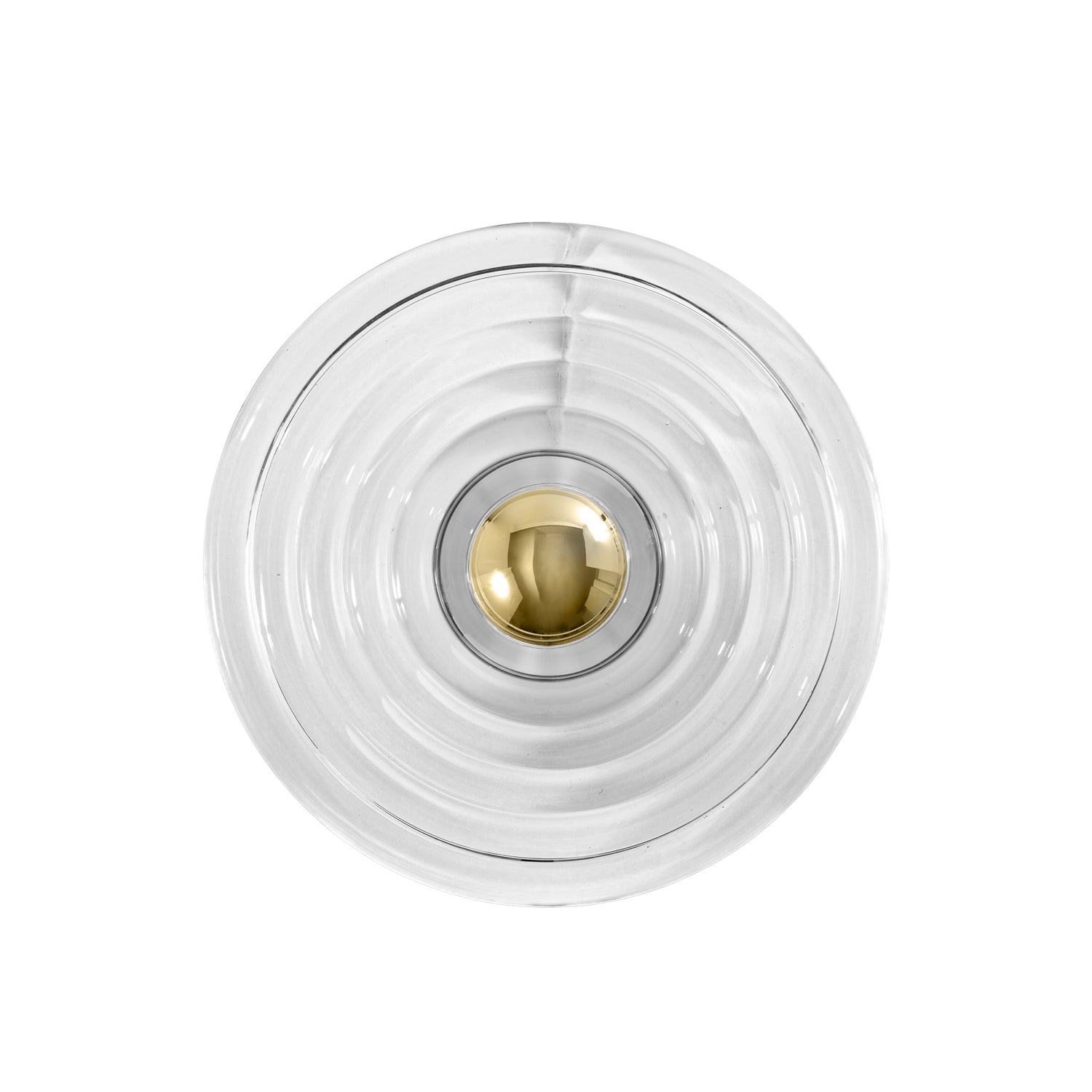 Skulpturale Wand- und Deckenleuchte aus gepresstem Glas mit goldener Kappe - Surface Large Tom Dixon