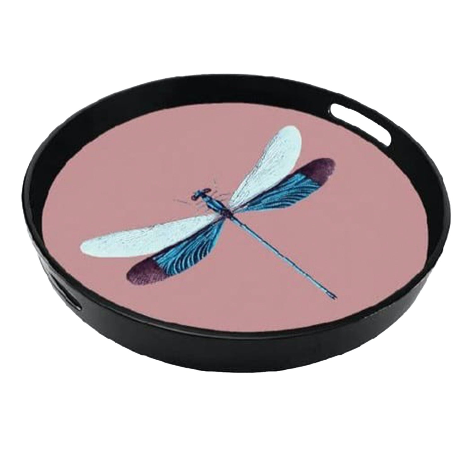 Les Ottomans – Rundes Lacktablett „Dragonfly“