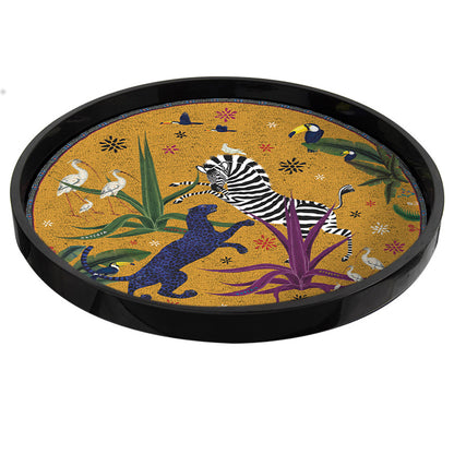 Rundes Lacktablett „Jungle Sahara“ Ø40 cm – von Ortigia Sicilia