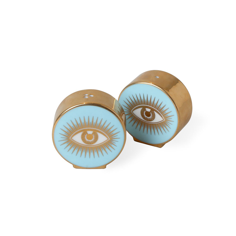 Salz &amp;amp; Pfeffer Set LE WINK blau, gold von Jonathan Adler