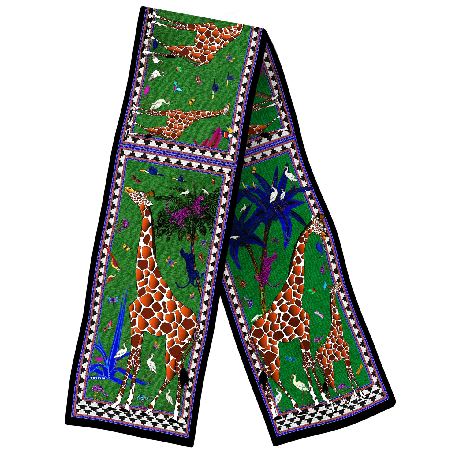 Samtschal GIRAFFE GREEN von Ortigia Sicilia