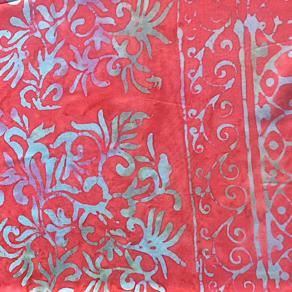 Sarong GITGIT pudriges rot mit floralen Ornamenten in türkis von MySarong