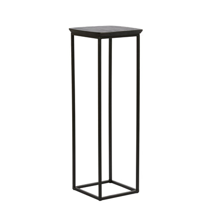 Column set QUENZA black acacia wood 30x30x80+35x35x100 cm