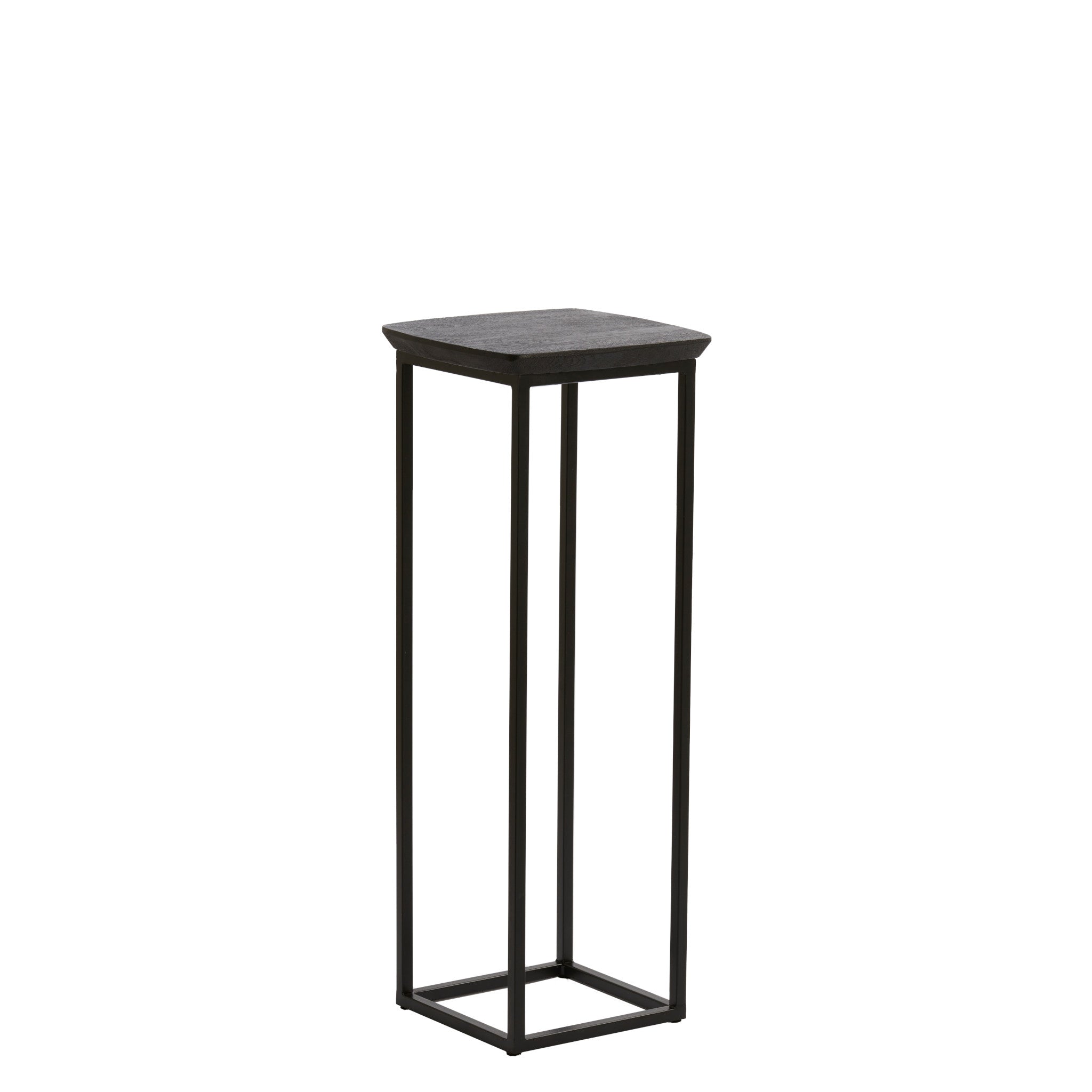 Column set QUENZA black acacia wood 30x30x80+35x35x100 cm