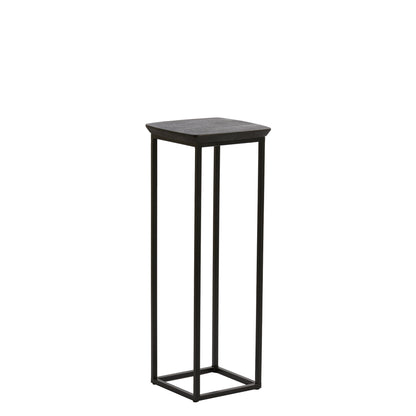 Column set QUENZA black acacia wood 30x30x80+35x35x100 cm