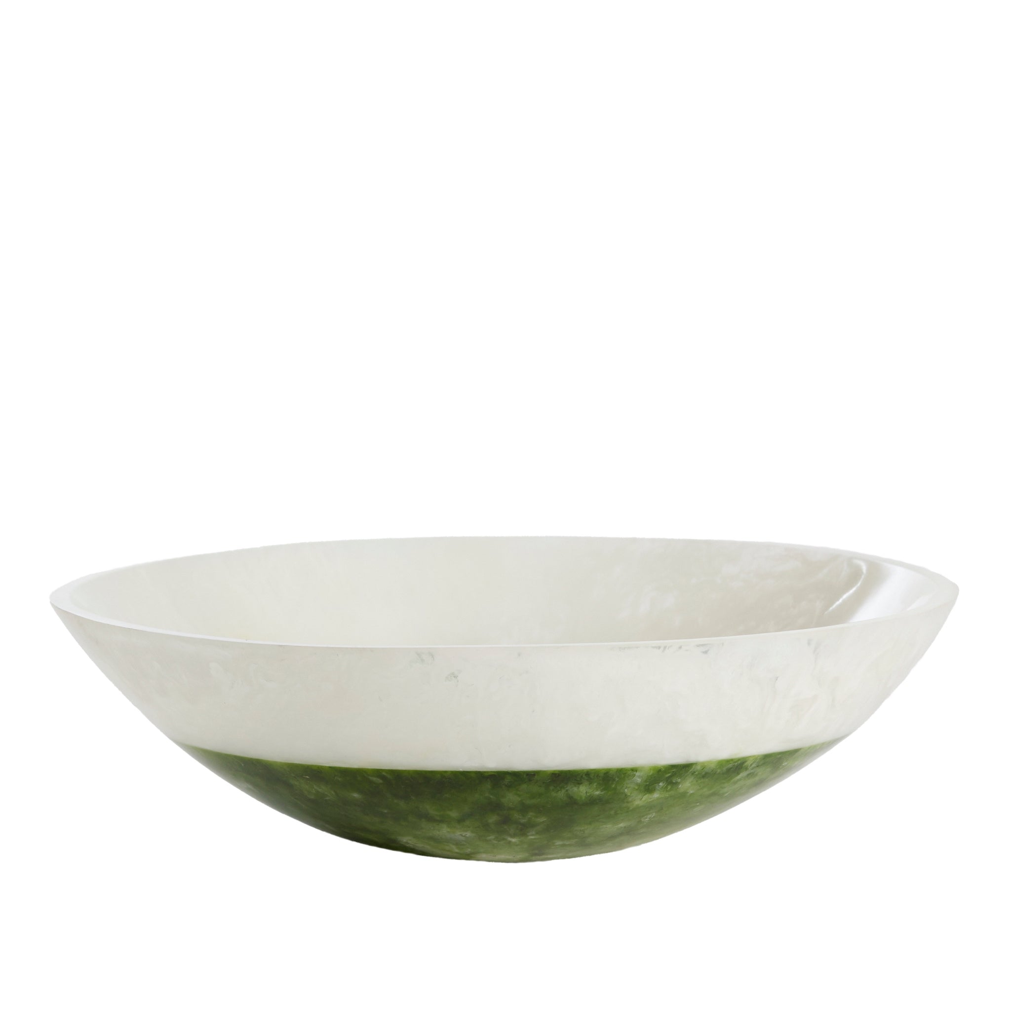 Schale BINANGA Ø26 × 7,5 cm – Weiß &amp; Grün