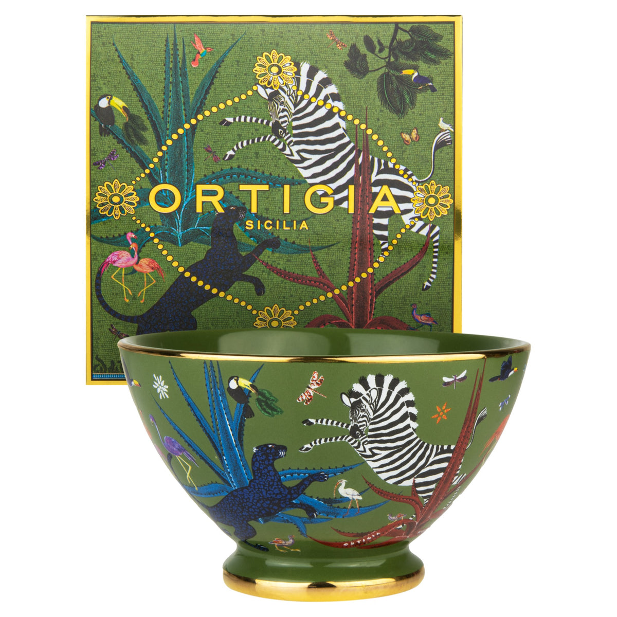 Ortigia Sicilia Schale „Bowl Ceramic Grün“ – Grüne Keramik mit Gold – Gutraum 8