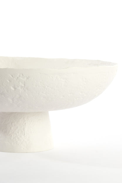 Runde Metallschale in Creme für Tischdekoration