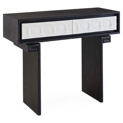 Konsolentisch aus Esche in stilistischem Schwarz von Jonathan Adler