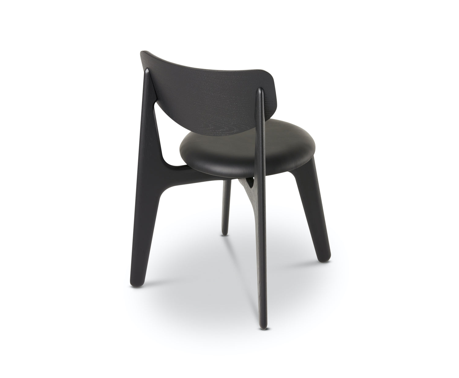 Slab Dining Chair – Black Brushed Oak &amp; Black Leather von Tom Dixon