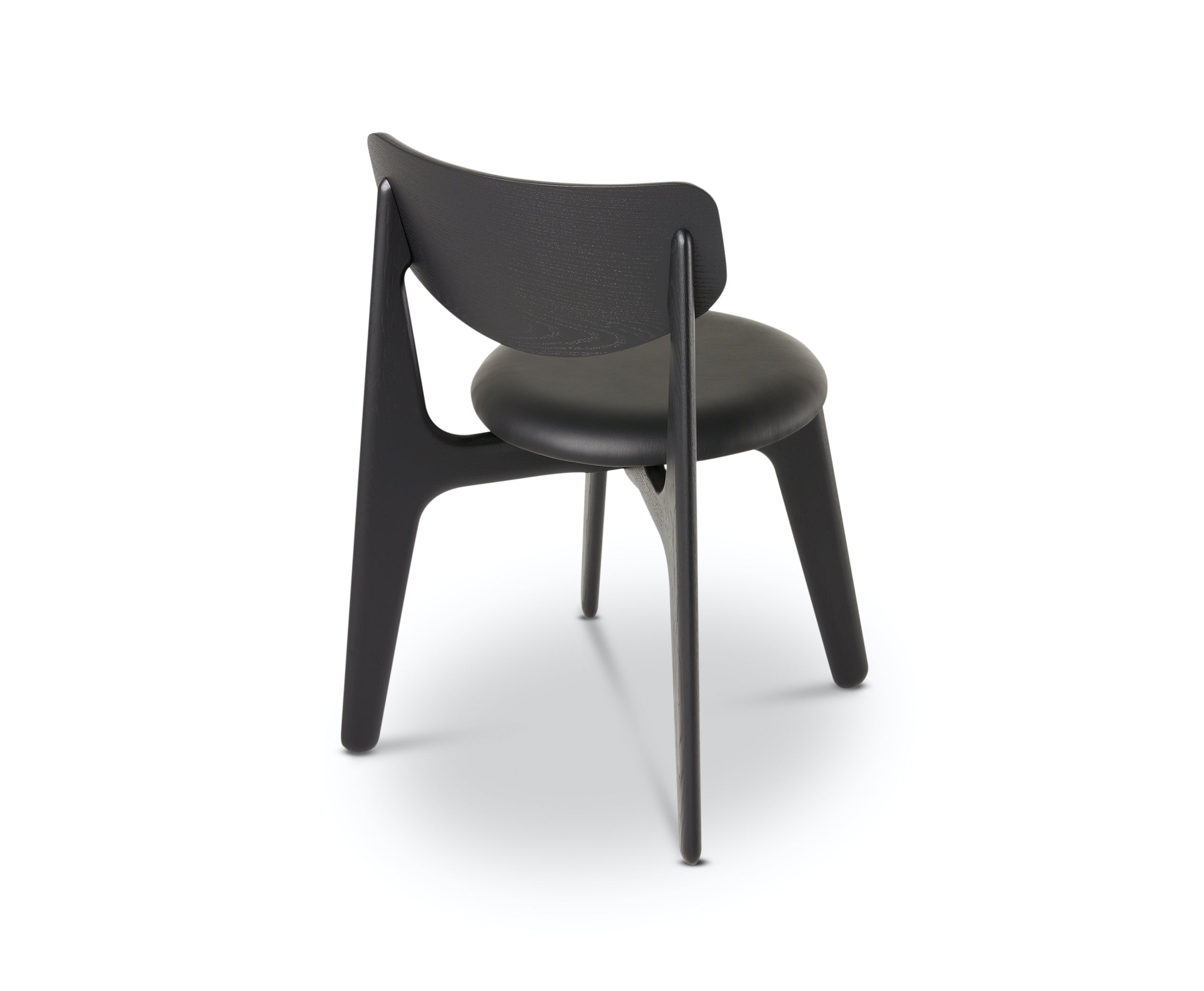 Slab Dining Chair – Black Brushed Oak &amp; Black Leather von Tom Dixon
