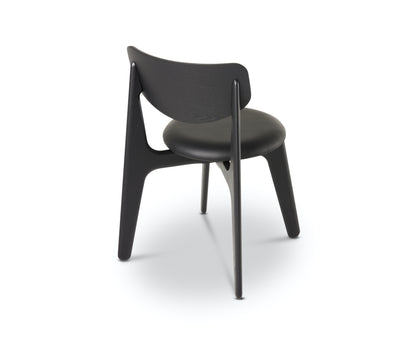 Slab Dining Chair – Black Brushed Oak &amp; Black Leather von Tom Dixon