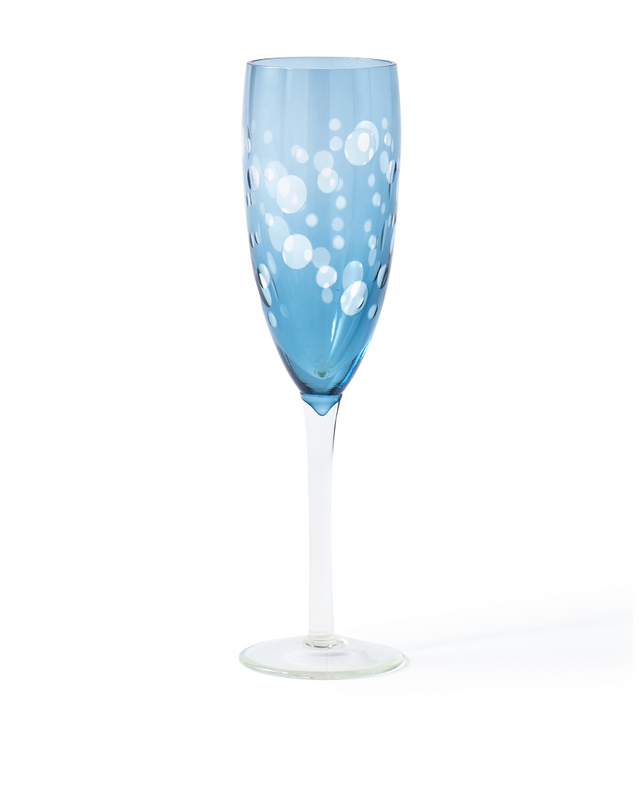 Champagnerglas blau