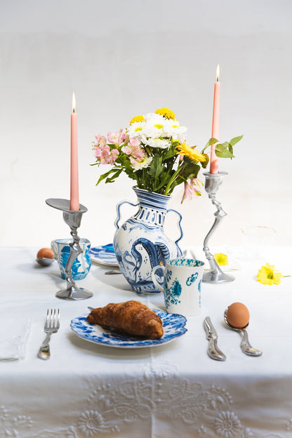 Dreifacher Kerzenleuchter mit tanzender Silhouette