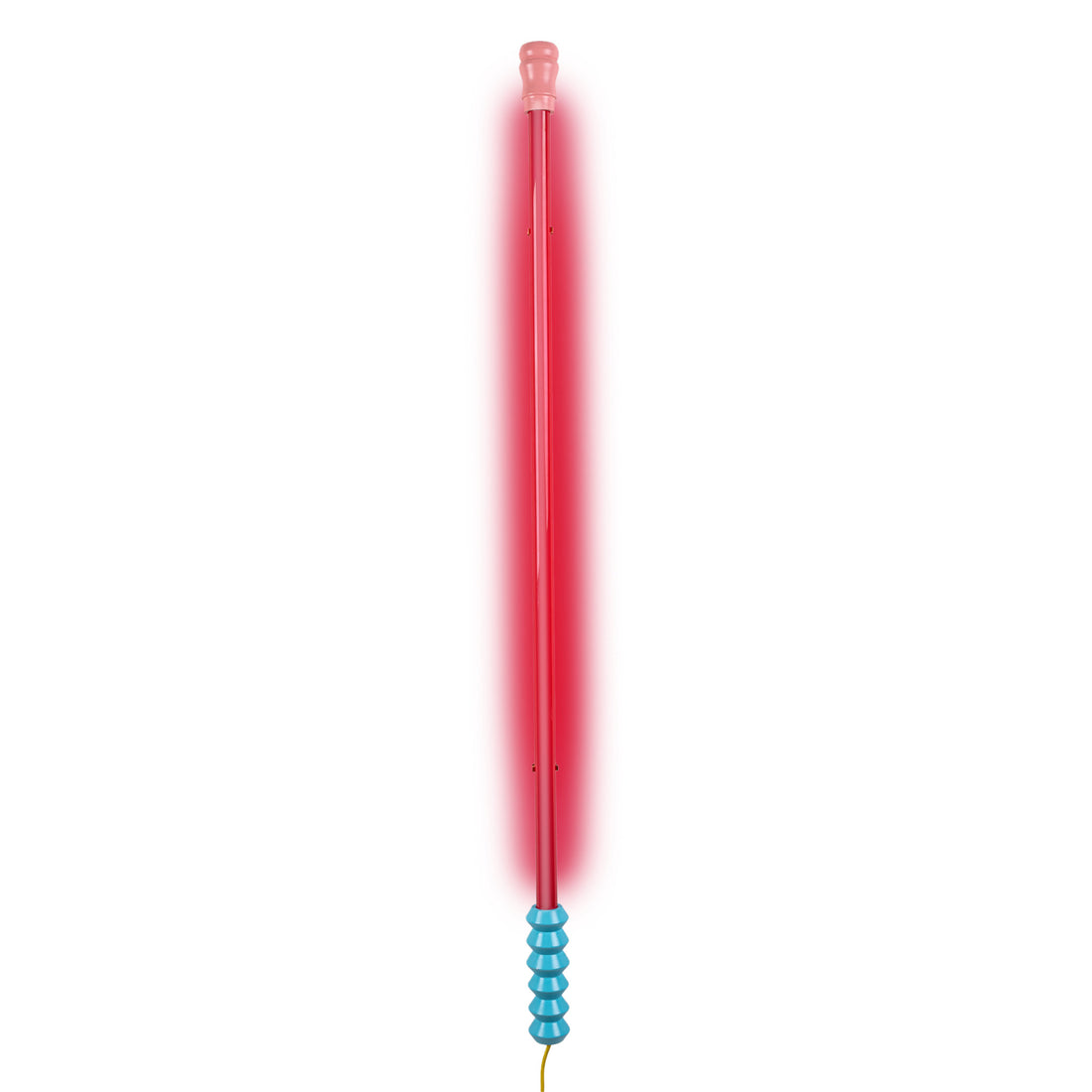 Seletti SUPERLINEA ROT LED-Leuchte in kräftigem Rot mit blauer Basis