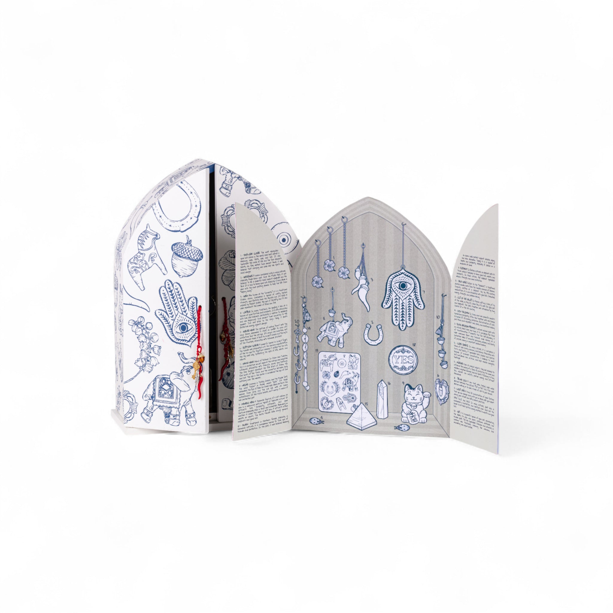 Farbintensiver Seletti LUCKY TEMPLE mit dekorativen Objekten im Inneren