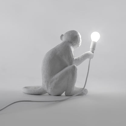 Weiße Seletti Monkey Lamp – originelles Lichtdesign