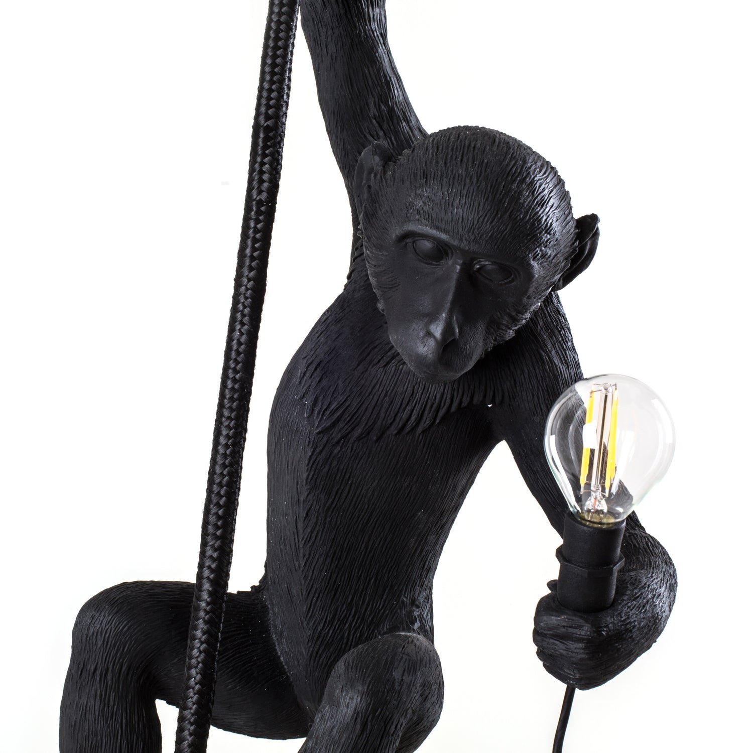 Seletti Monkey Lamp Black Ceiling – Kunstobjekt mit Licht