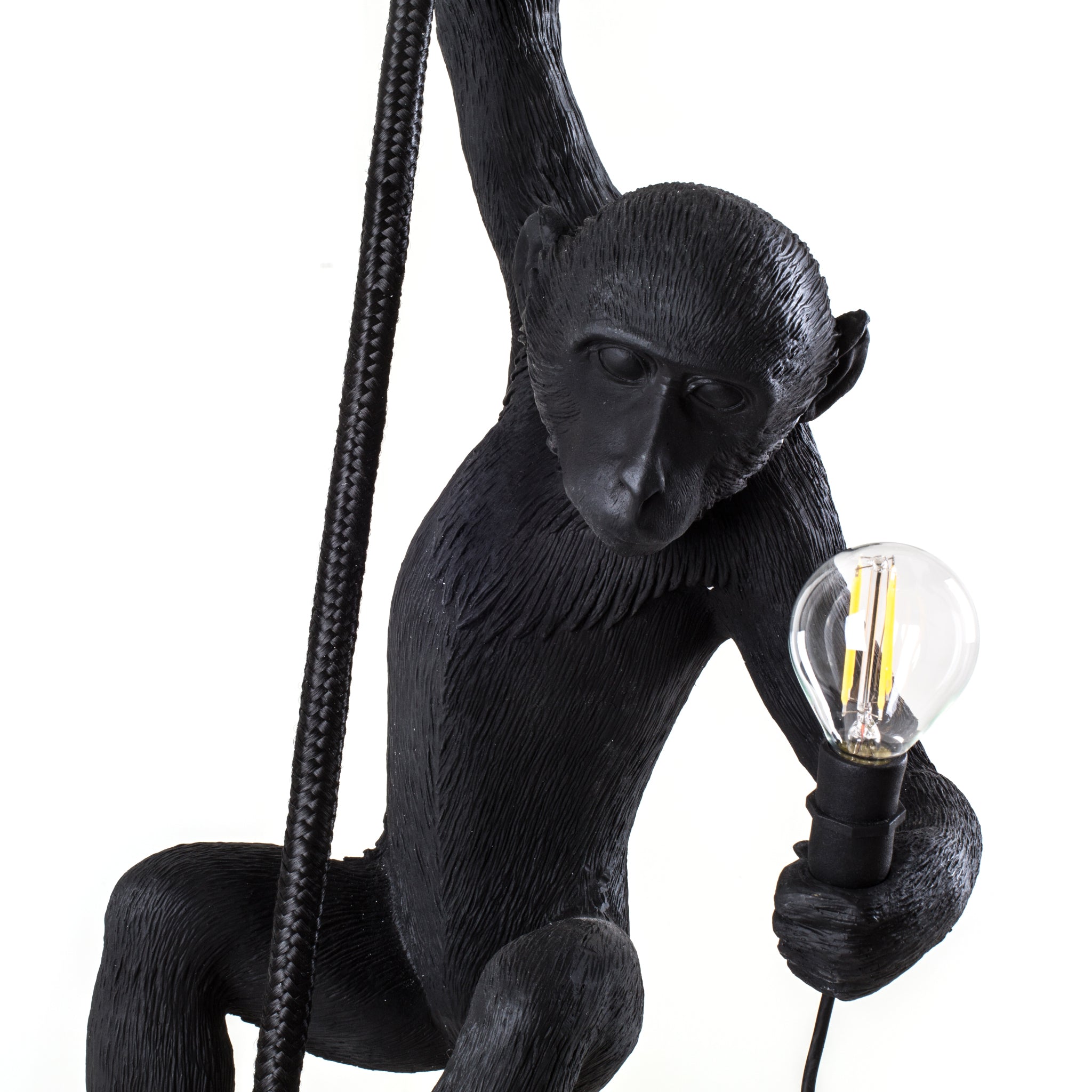 Seletti Monkey Lamp Black Ceiling – Kunstobjekt mit Licht