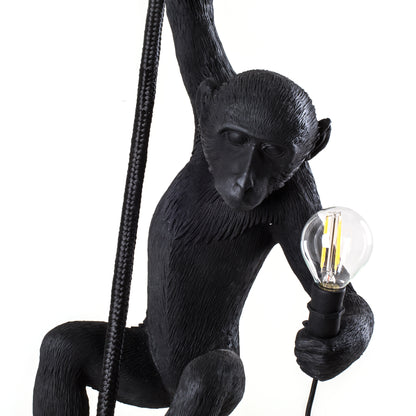 Seletti Monkey Lamp Black Ceiling – Kunstobjekt mit Licht