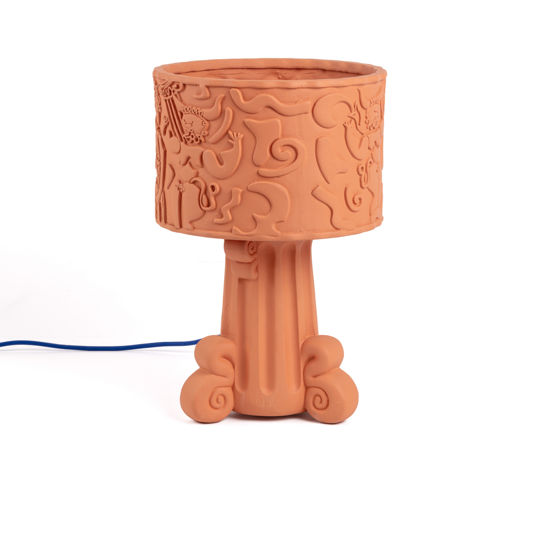 Seletti Outdoorlampe MAGNA GRAECIA DEA aus Terrakotta mit Reliefstruktur