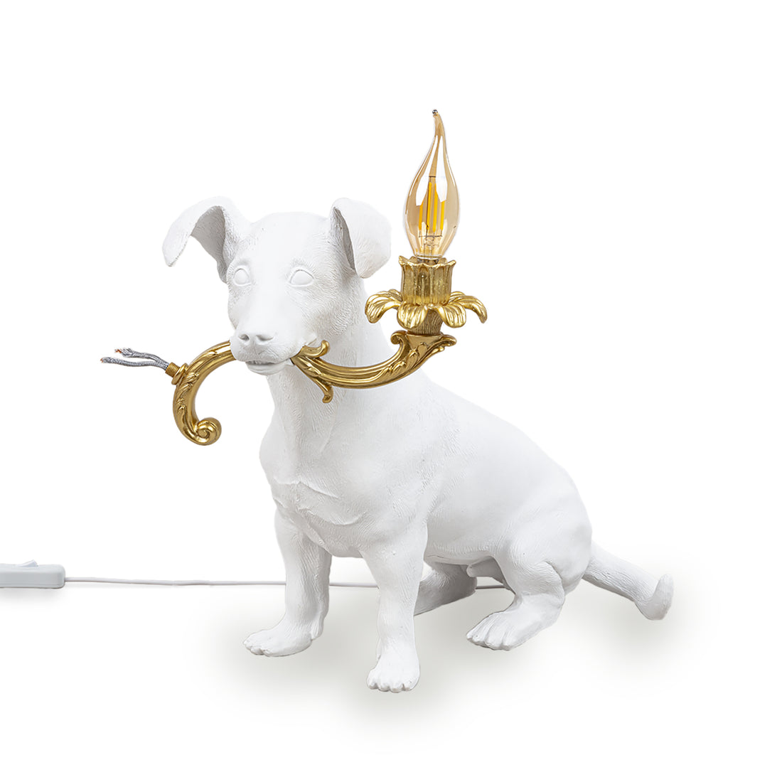 Seletti Rio Lamp – Designerlampe in Hundeform mit goldener Leuchte