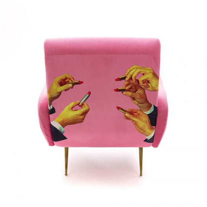 Sessel LIPSTICKS in pink von Seletti