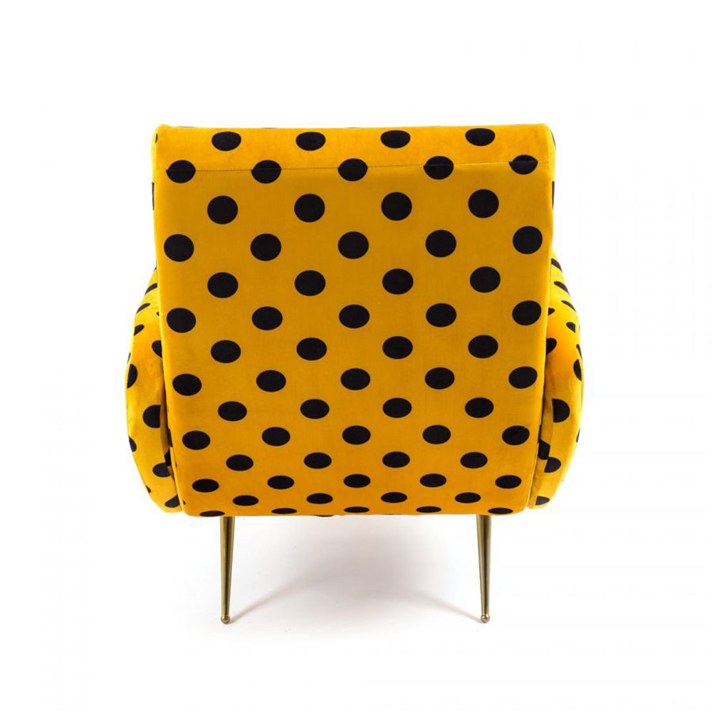 Sessel SHIT in gelb schwarz von Seletti