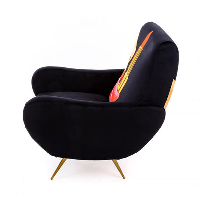 Sessel TONGUE in schwarz von Seletti