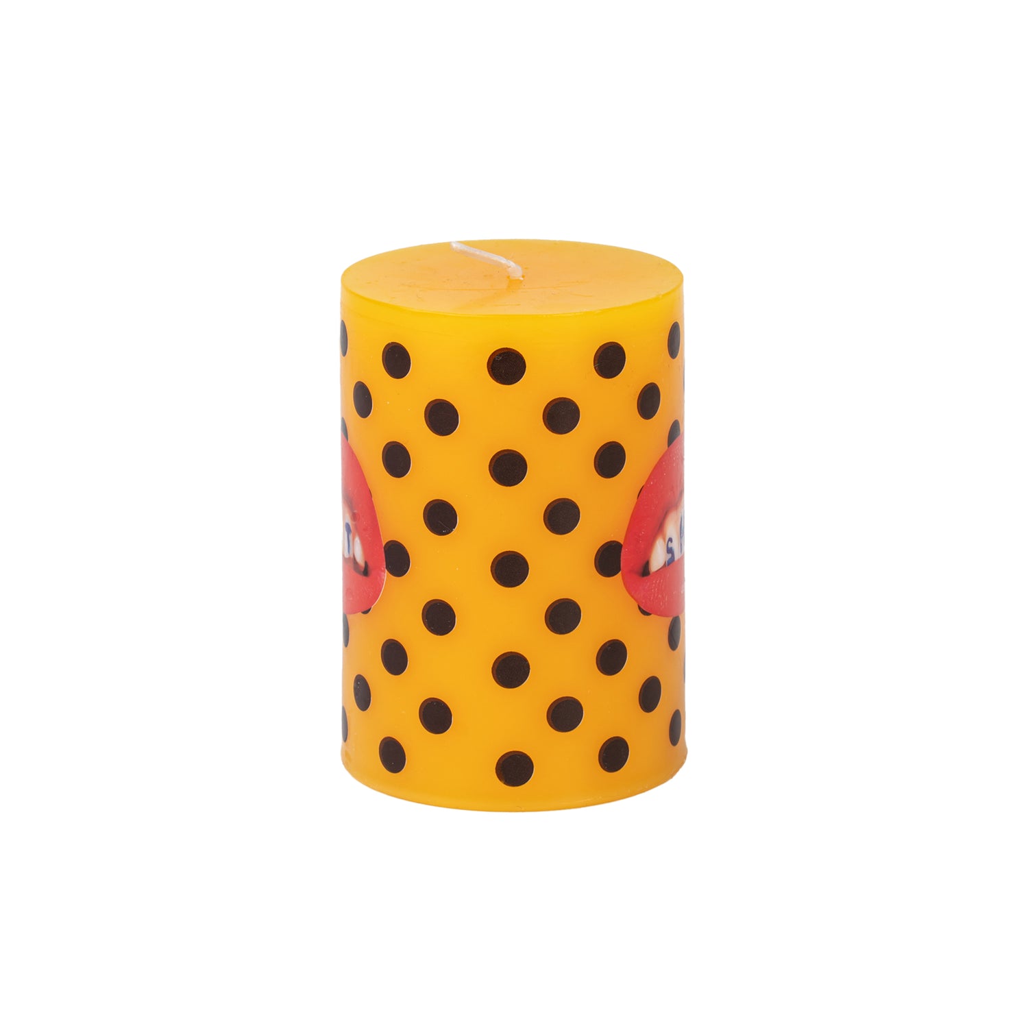 Designerkerze SHIT von Seletti aus pflanzlichem Wachs in Gelb