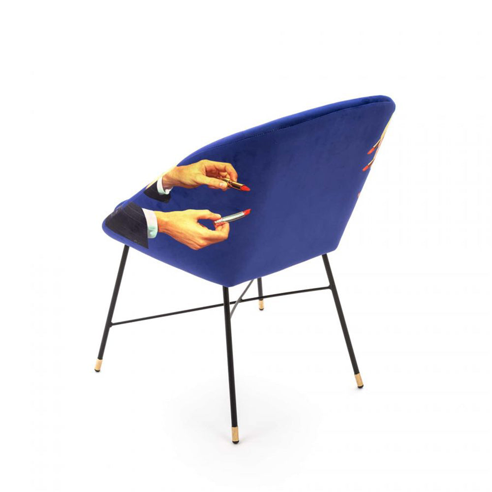 Stuhl LIPSTICKS in blau von Seletti