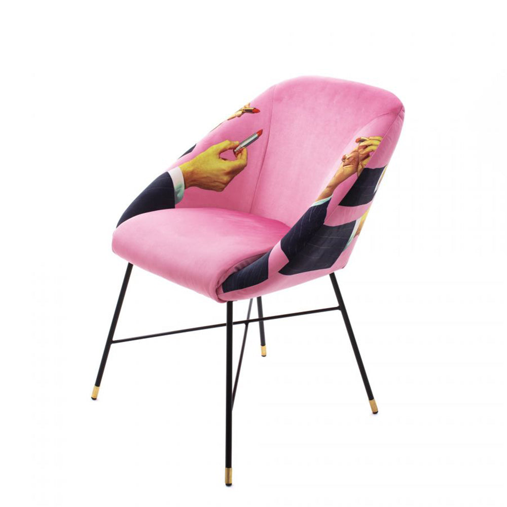 Stuhl LIPSTICKS in pink von Seletti