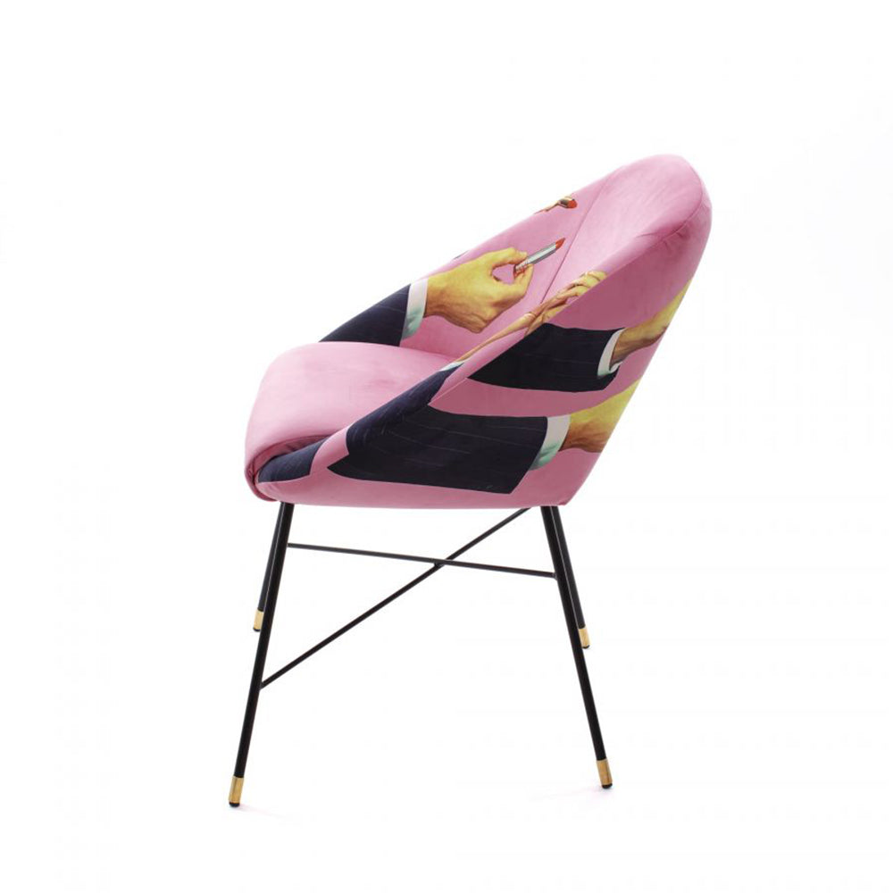 Stuhl LIPSTICKS in pink von Seletti
