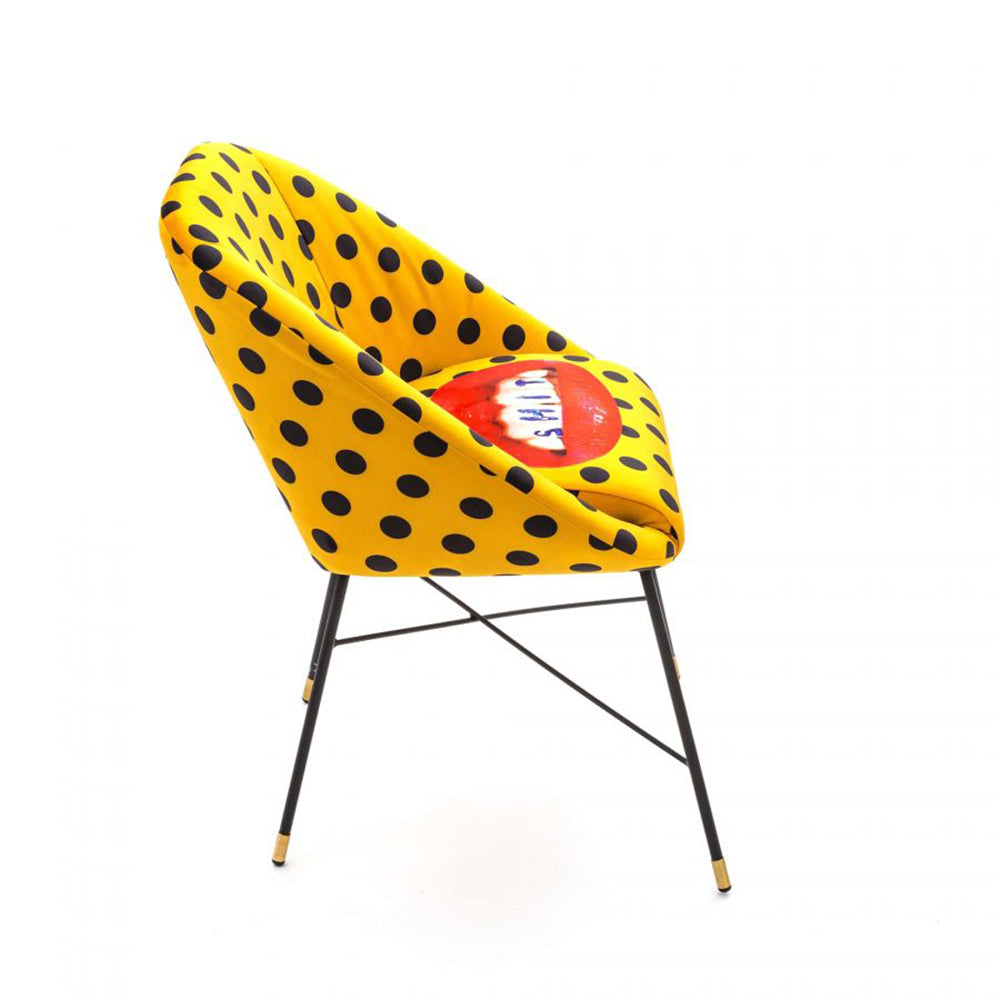 Stuhl SHIT in gelb und schwarz von Seletti