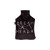 Seletti Wärmflasche DREAM MERDA aus braunem Polyester mit weißem Schriftmotiv